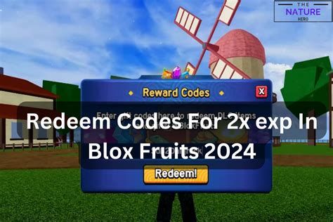 2X Exp Codes Blox Fruits 2024