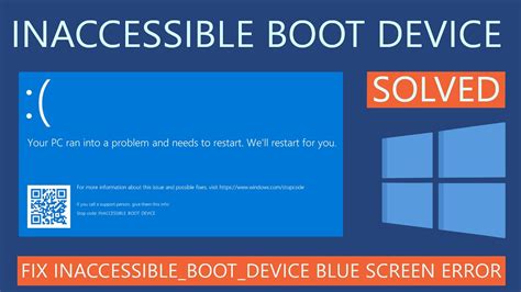 Inaccessible Boot Device